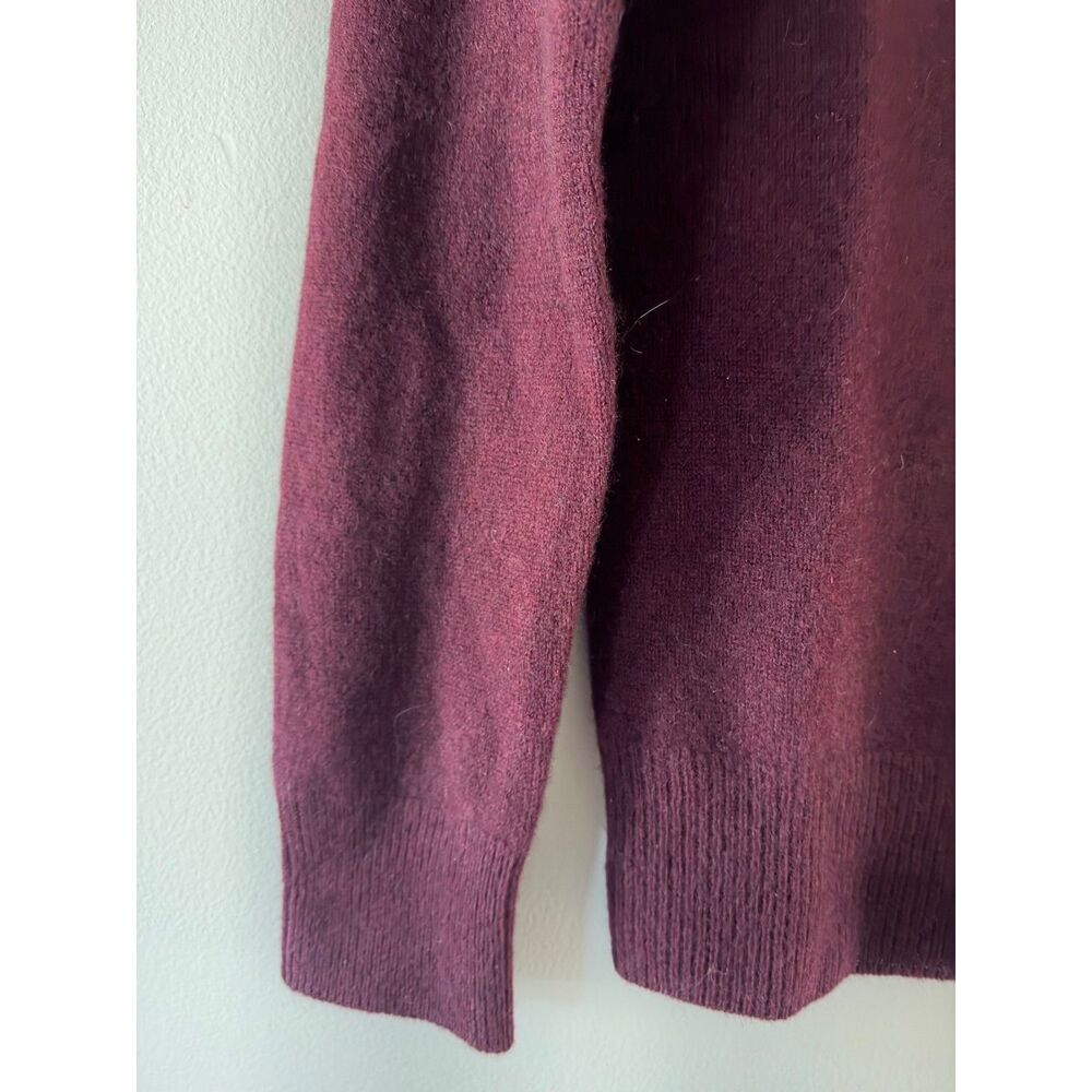 NEW Quince Mongolian Cashmere Crewneck Sweater Burgundy Women's Size XS - Picture 4 of 6